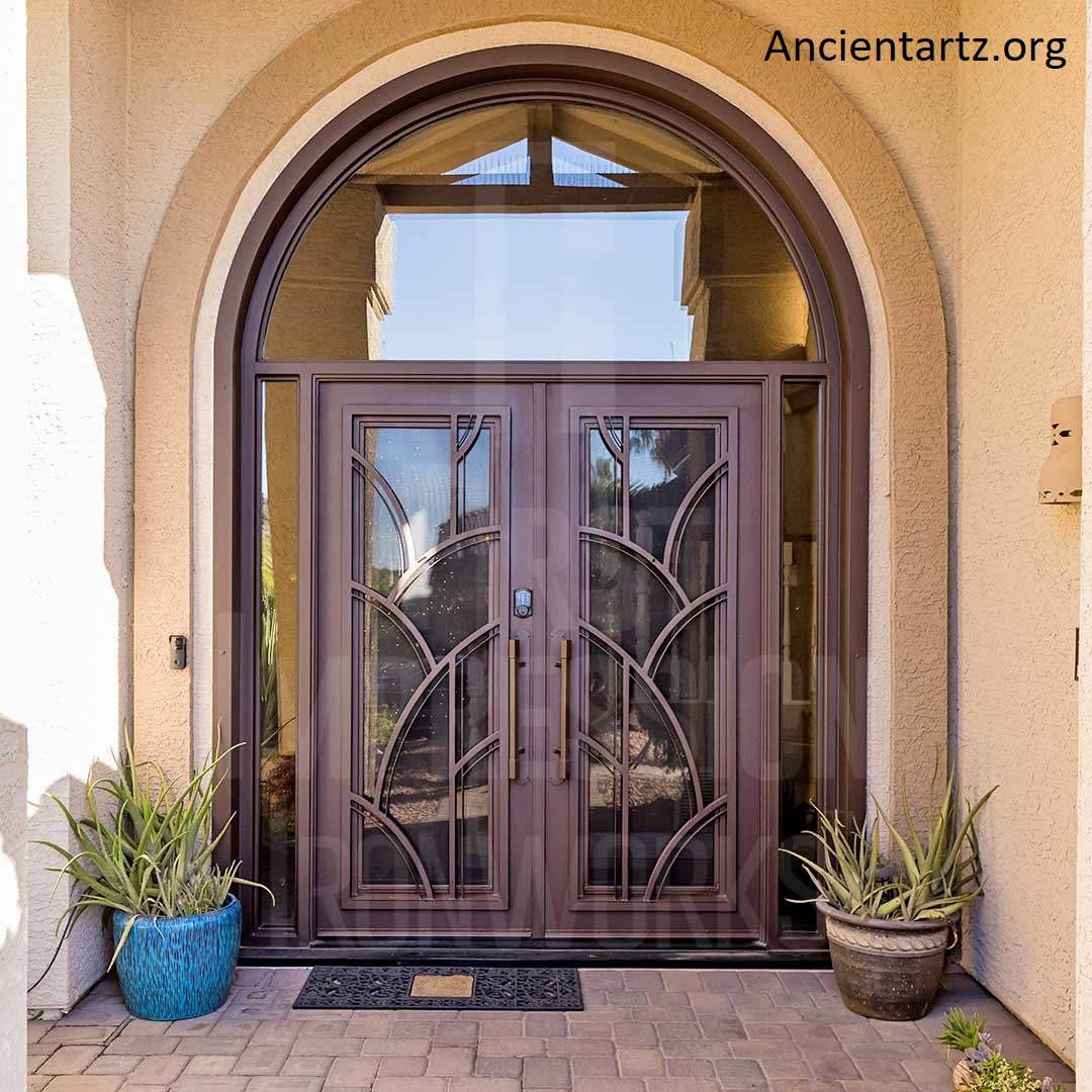 art door stencil flourishes